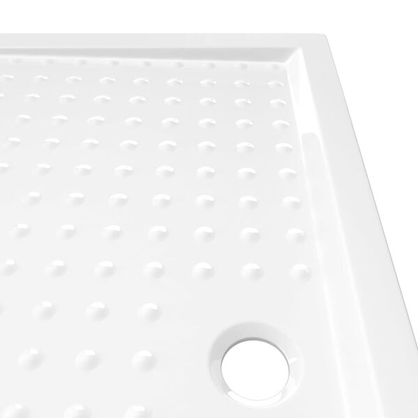 vidaXL Βάση Ντουζιέρας με Σχέδιο Τάπας Λευκή 80 x 120 x 4 εκ. από ABS