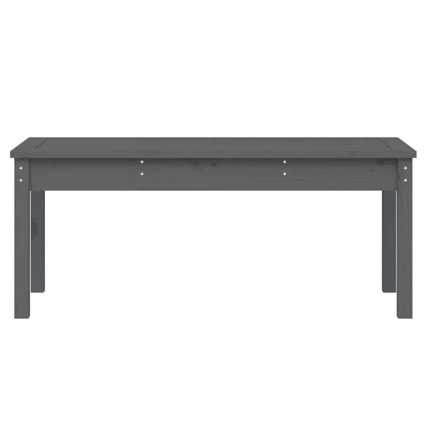 vidaXL Παγκάκι Κήπου Γκρι 109 x 44 x 45 εκ. από Μασίφ Ξύλο Πεύκου