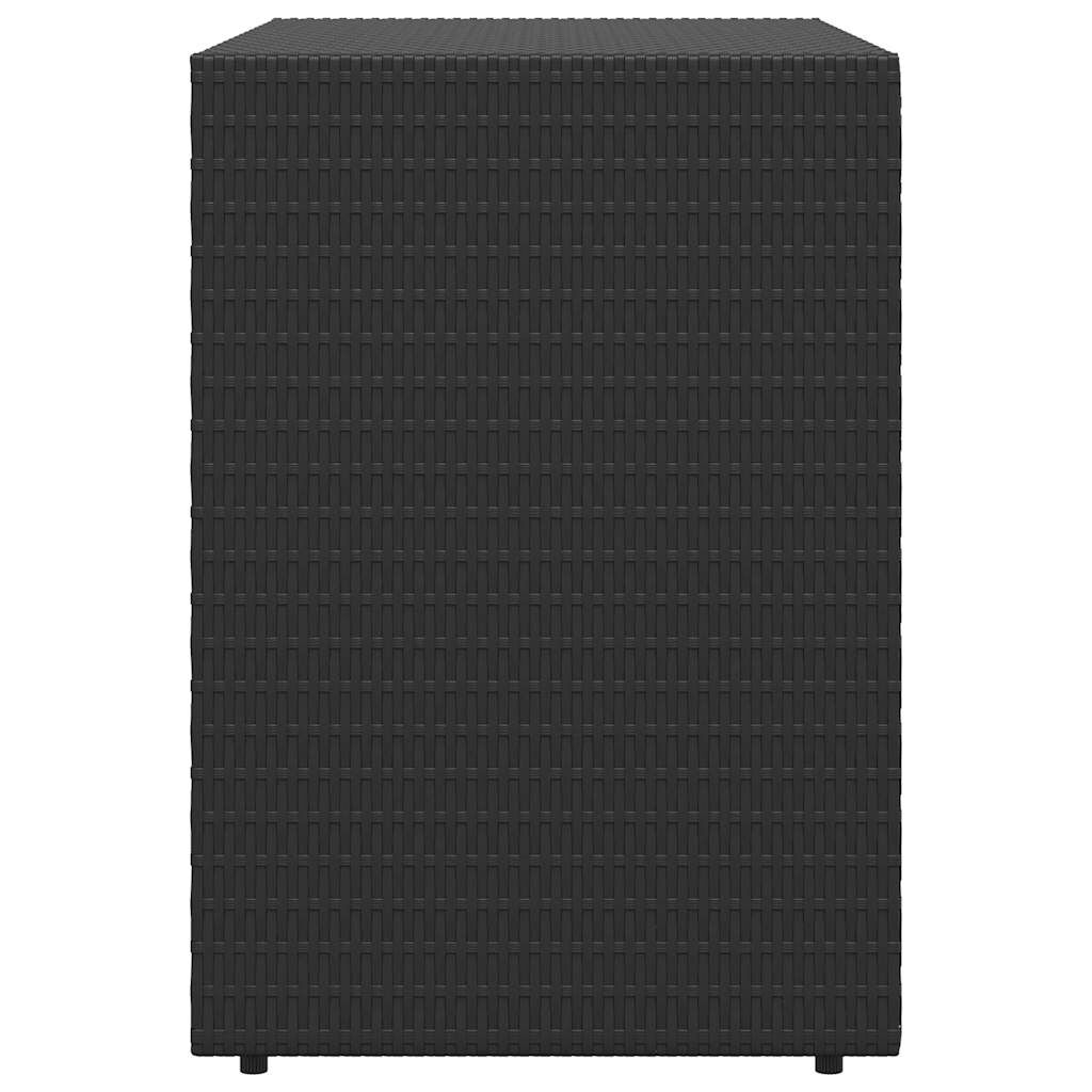 vidaXL Ντουλάπι Αποθήκευσης Κήπου Μαύρο 100x55,5x80 εκ Συνθετικό Ρατάν