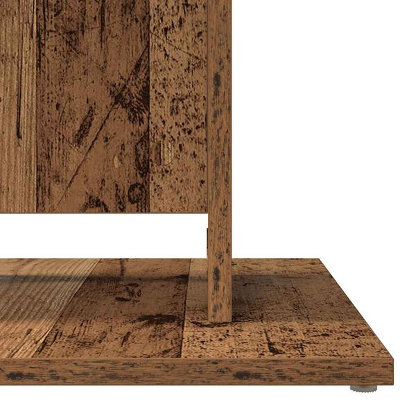 vidaXL Τραπέζι Bistro Παλιό Ξύλο 60 x 60 x 75 εκ. Μοριοσανίδα