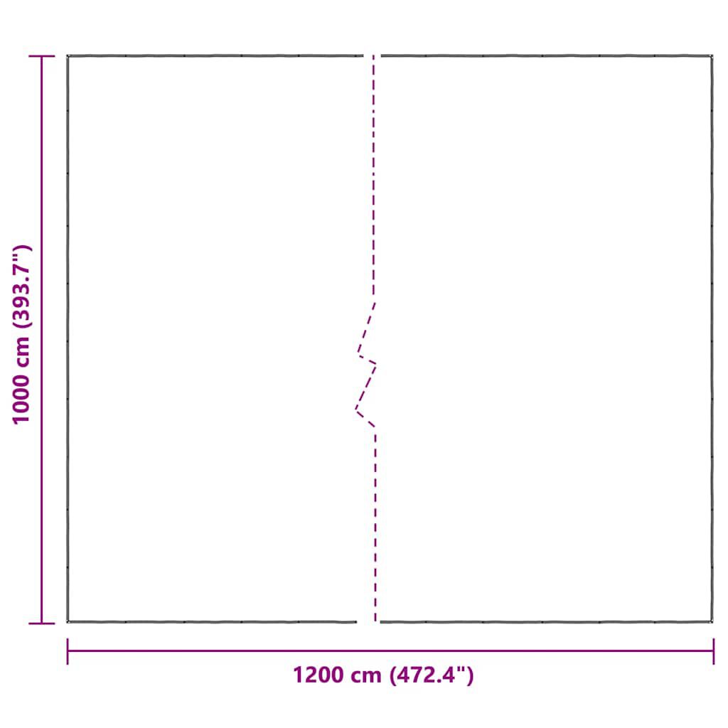 vidaXL Σαφής μουσαμάς με οπές 10x12 m Πολυαιθυλένιο