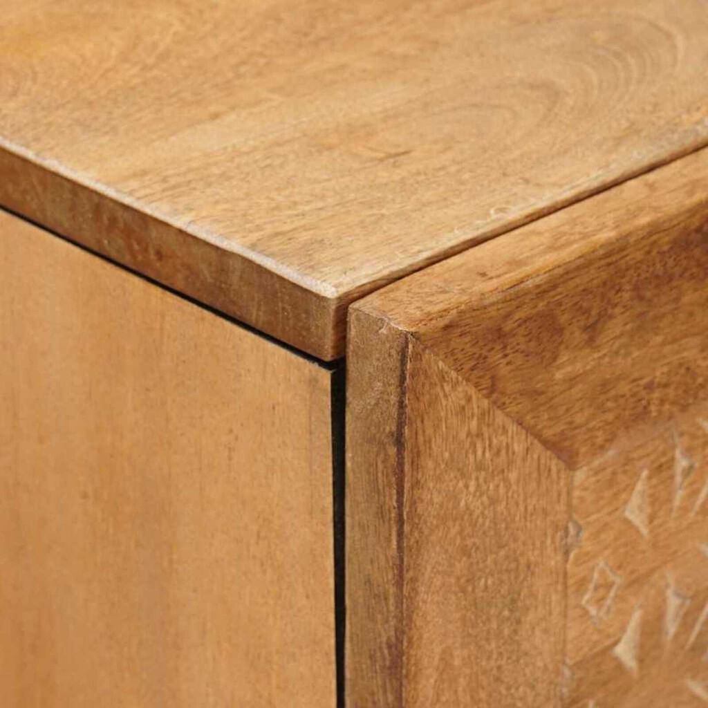 vidaXL Highboard Ανοιχτό καφέ 40 x 33 x 110 εκ Μασίφ ξύλο μάνγκο