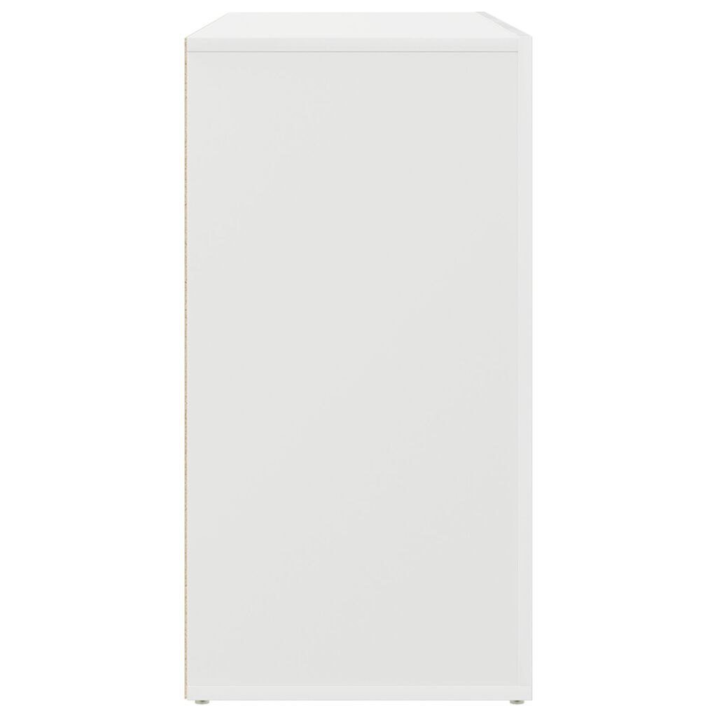 vidaXL Λευκό Πλαϊνό Γραφείο Λευκό Ξύλο 120 x 36 x 69 εκ. Αποθήκευση