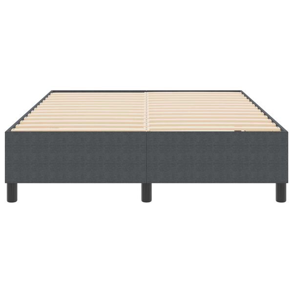 vidaXL Κρεβάτι με ελατήρια Σκούρο γκρι 160 x 200 cm Βελούδο