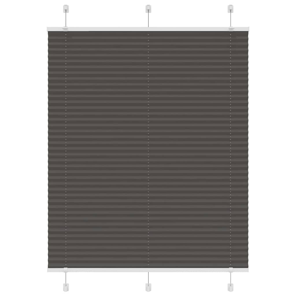 vidaXL Πλισέ περσίδα Μαύρο 105x100 cm Πλάτος υφάσματος 104,4 cm