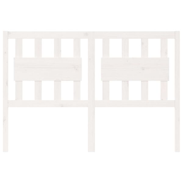 vidaXL Κεφαλάρι Κρεβατιού Λευκό 140,5 x 4 x 100 εκ. Μασίφ Ξύλο Πεύκου
