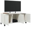 vidaXL Έπιπλο Τηλεόρασης Λευκό 100,5x39x43,5 εκ. Ατσάλι
