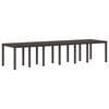 vidaXL Σέτ φαγητού για κήπο 13 pcs Καφέ Rattan Polt