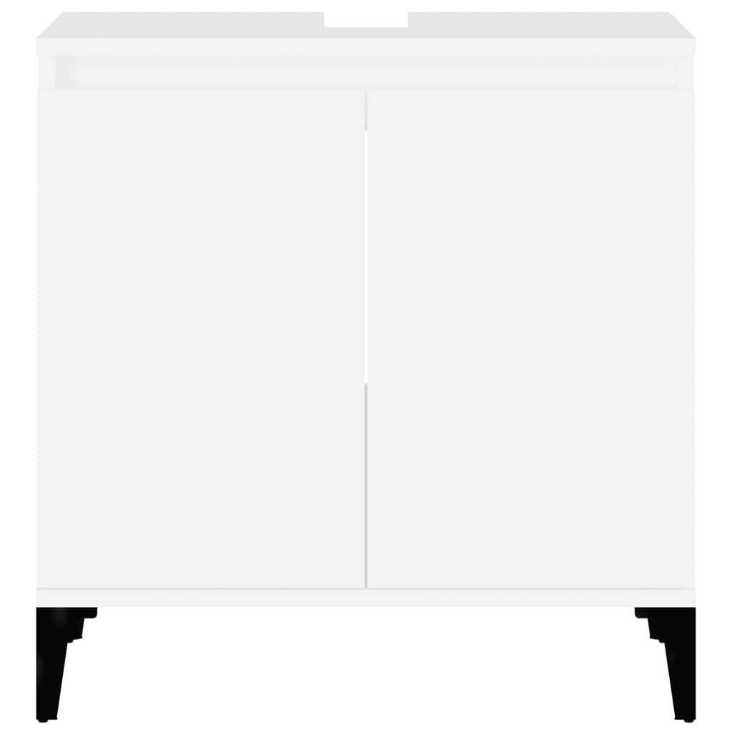 vidaXL Ντουλάπι Νιπτήρα Λευκό 58 x 33 x 60 εκ. από Επεξεργασμένο Ξύλο