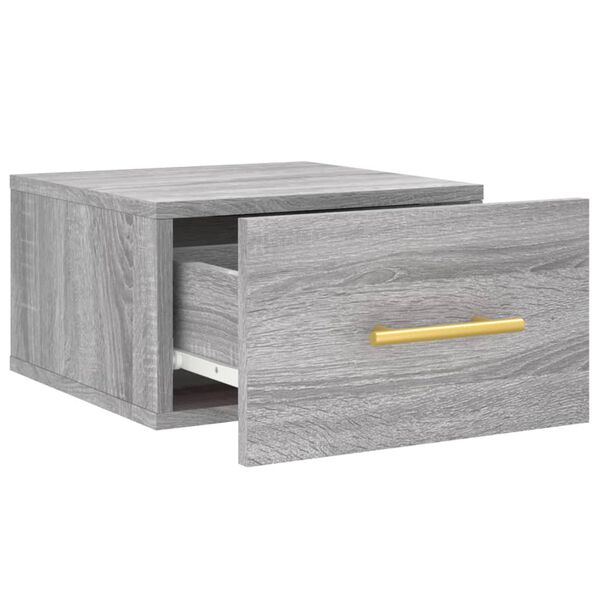 vidaXL Κομοδίνα Επιτοίχια Γκρι Sonoma 35 x 35 x 20 εκ.