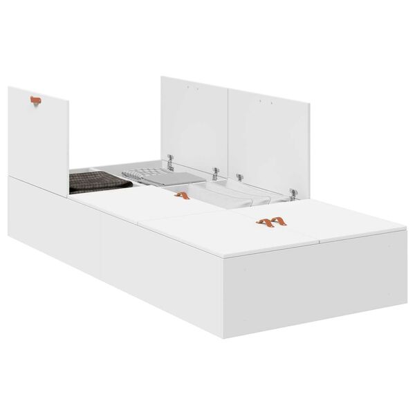 vidaXL Κρεβάτι αποθήκης λευκό 90x190 cm