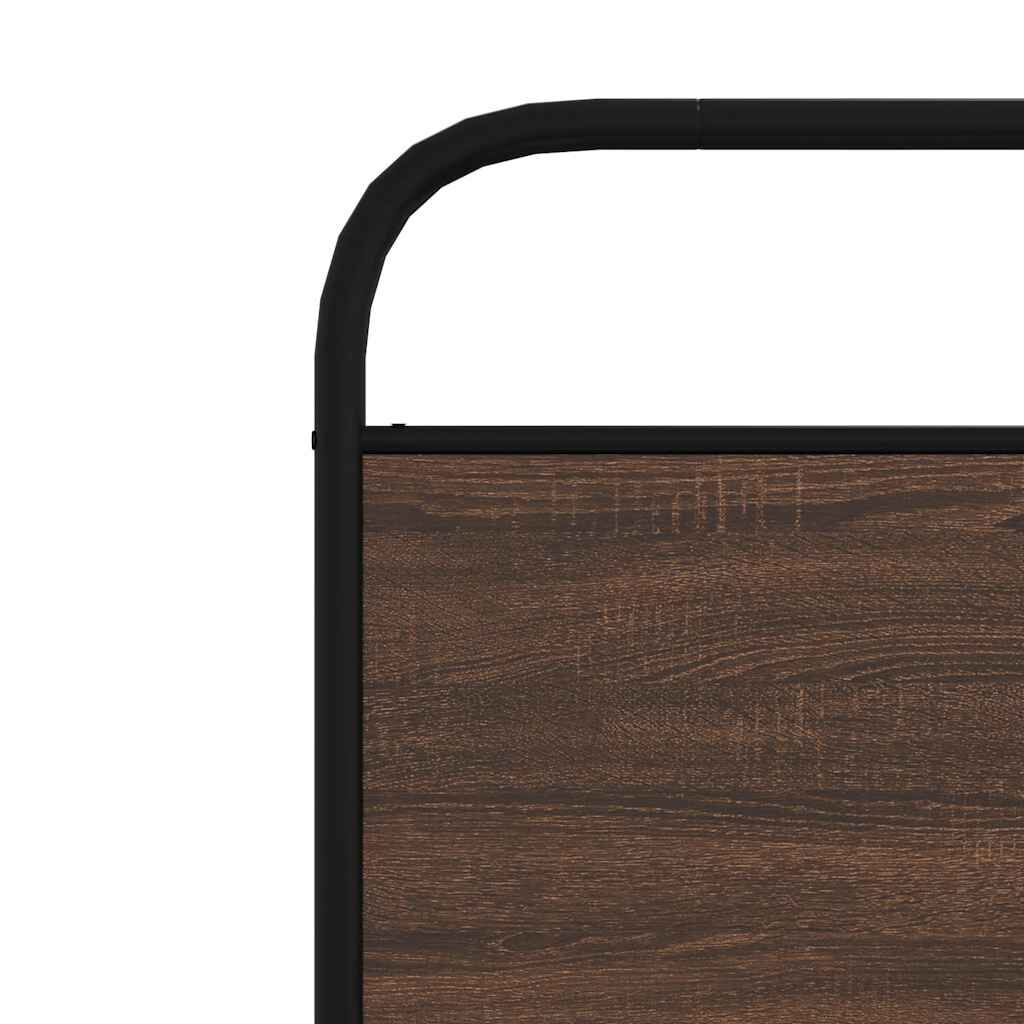 vidaXL Πλαίσιο Κρεβατιού Χωρ. Στρώμα Καφέ Δρυς 100x200 εκ Επ. Ξύλο
