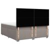 vidaXL Κρεβάτι Boxspring με Στρώμα Taupe 200x200 εκ. Υφασμάτινο