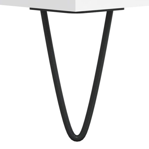 vidaXL Δισκοθήκη Λευκή 121 x 38 x 48 εκ. Επεξεργασμένο Ξύλο