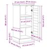 vidaXL Ντουλάπα Μπάνιου με ράφι VIGO καφέ μελί 37 x 34 x 80 εκ