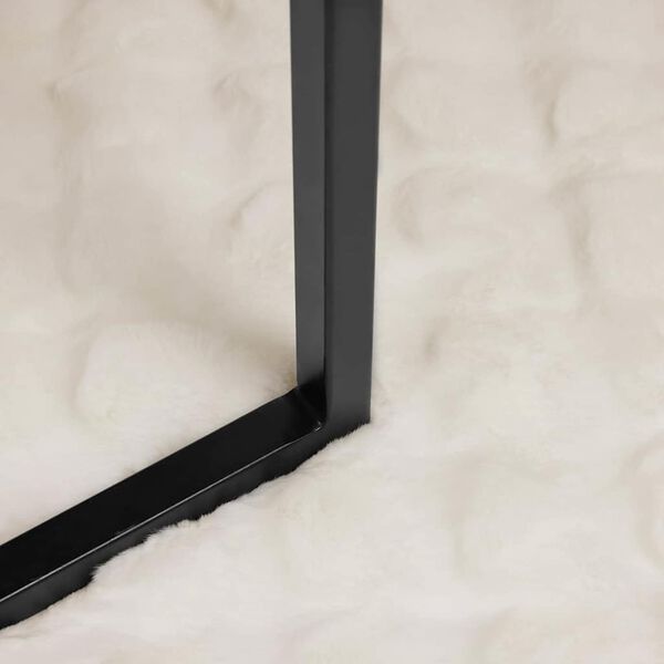 vidaXL Ψεύτικη κουβέρτα από κουνέλι 4 pcs Λευκό 130 x 150 cm