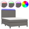 vidaXL &Kappa;&rho;&epsilon;&beta;ά&tau;&iota; Boxspring &mu;&epsilon; &Sigma;&tau;&rho;ώ&mu;&alpha; & LED &Gamma;&kappa;&rho;&iota; 140x190 &epsilon;&kappa;. &Sigma;&upsilon;&nu;&theta;. &Delta;έ&rho;&mu;&alpha;