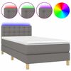 vidaXL &Kappa;&rho;&epsilon;&beta;ά&tau;&iota; Boxspring &mu;&epsilon; &Sigma;&tau;&rho;ώ&mu;&alpha; & LED &Sigma;&kappa;.&Gamma;&kappa;&rho;&iota; 80x200 &epsilon;&kappa;. &Upsilon;&phi;&alpha;&sigma;&mu;ά&tau;&iota;&nu;&omicron;