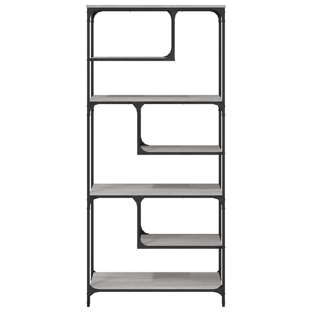 vidaXL Βιβλιοθήκη Γκρι Sonoma 81x36x176 εκ. από Επεξεργ. Ξύλο