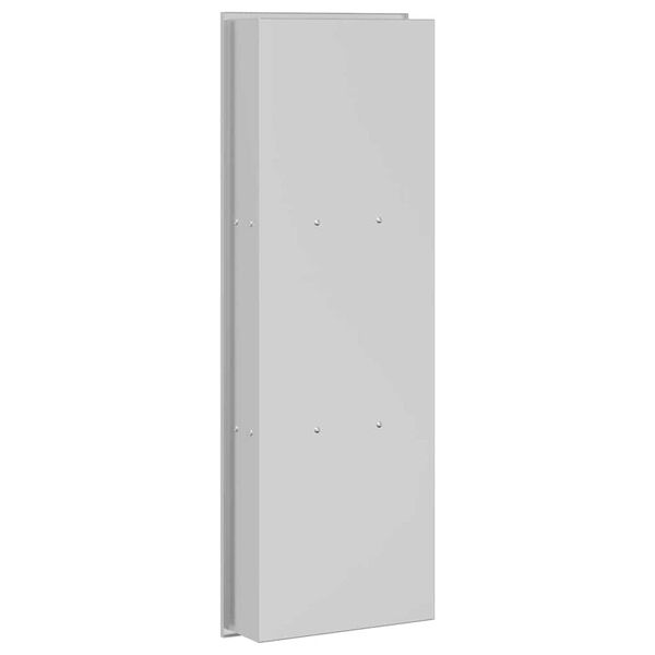 vidaXL Νίτσα Μπάνιου Ασημί 90 x 30 x 9.5 εκ. Ανοξείδωτο ατσάλι