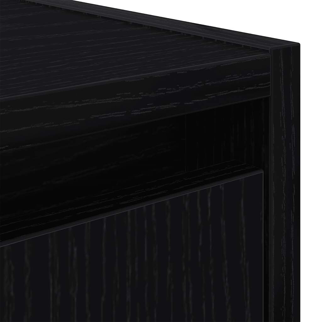 vidaXL Επίτοιχο κομοδίνο μαύρο 38x34x40 cm