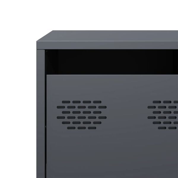 vidaXL Έπιπλο Τηλεόρασης Ανθρακί 135x39x43,5 εκ. Ατσάλι Ψυχρής Έλασης