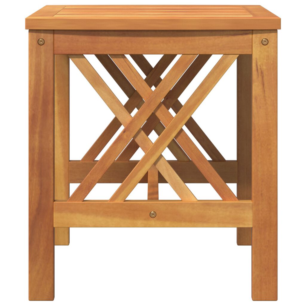 vidaXL Κηπουρική Πλευρικό Τραπέζι Καφέ 45x45x50 εκ Μασίφ Ξύλο Ακακίας