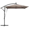 vidaXL Ομπρέλα Cantilever Banana Taupe 249 x 249 x 250 εκ.
