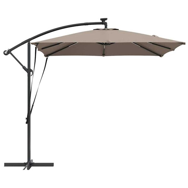 vidaXL Ομπρέλα Cantilever Banana Taupe 249 x 249 x 250 εκ.