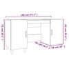 vidaXL Γραφείο Sonoma Δρυς 140 x 50 x 75 εκ. από Επεξεργασμένο Ξύλο