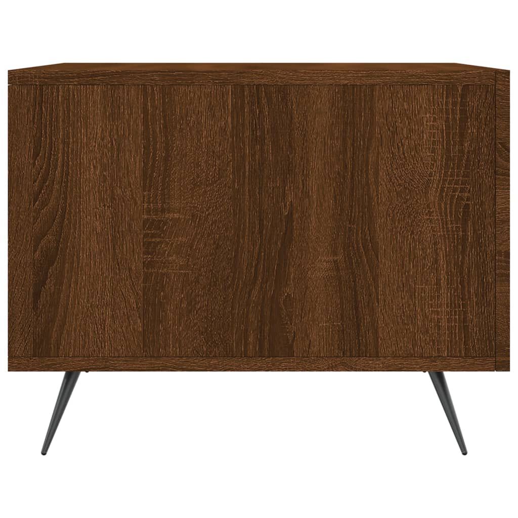 vidaXL Τραπεζάκια Σαλονιού 2 τεμ Brown Oak 50x50x40 εκ Επεξ. Ξύλο