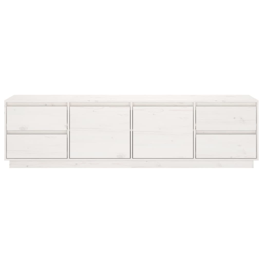 vidaXL Έπιπλο Τηλεόρασης Λευκό 176x37x47,5 εκ. από Μασίφ Ξύλο Πεύκου