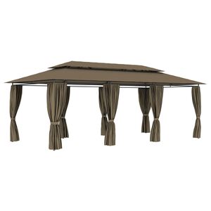 vidaXL &Kappa;&iota;ό&sigma;&kappa;&iota; &mu;&epsilon; &Kappa;&omicron;&upsilon;&rho;&tau;ί&nu;&epsilon;&sigmaf; Taupe 600 x 298 x 270 &epsilon;&kappa;. 180 &gamma;&rho;./&mu;&sup2;