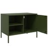 vidaXL Έπιπλο Τηλεόρασης Πράσινο Λαδί 68x39x50,5 εκ. από Ατσάλι