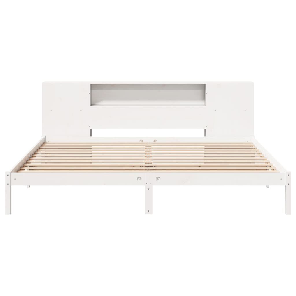 vidaXL Κρεβάτι Βιβλιοθήκη Χωρίς Στρώμα 180x200 εκ Μασίφ Ξύλο Πεύκου