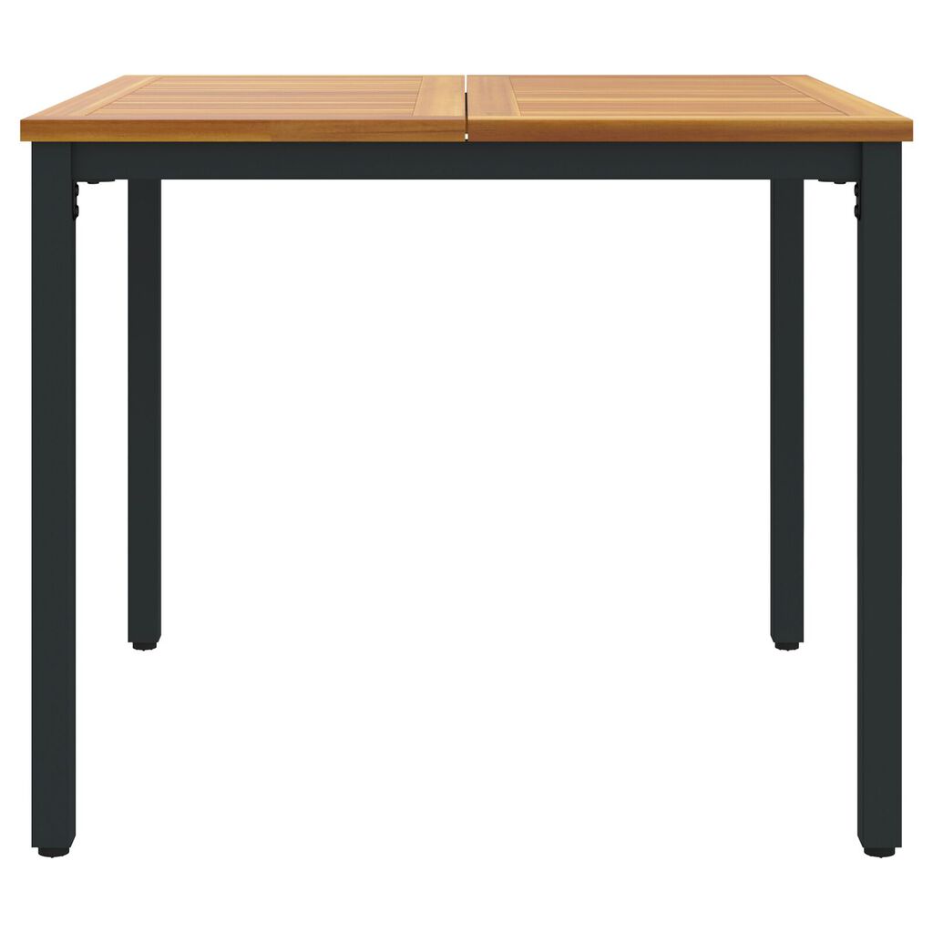 vidaXL Τραπέζι Κήπου 90x90x75 εκ. Μασίφ ξύλο ακακίας και Μέταλλο