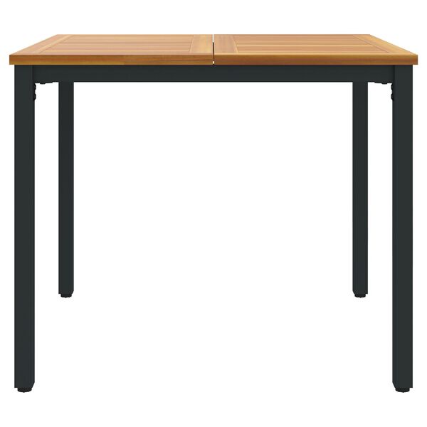 vidaXL Τραπέζι Κήπου 90x90x75 εκ. Μασίφ ξύλο ακακίας και Μέταλλο