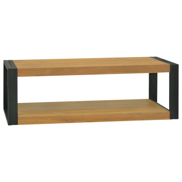 vidaXL Έπιπλο Μπάνιου Επιτοίχιο 110x45x35 εκ. από Μασίφ Ξύλο Teak