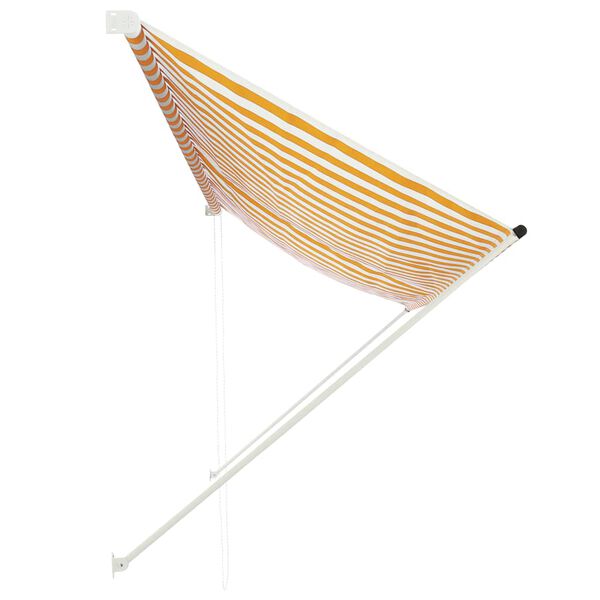 vidaXL Τέντα Συρόμενη Κίτρινο / Λευκό 350 x 150 εκ.