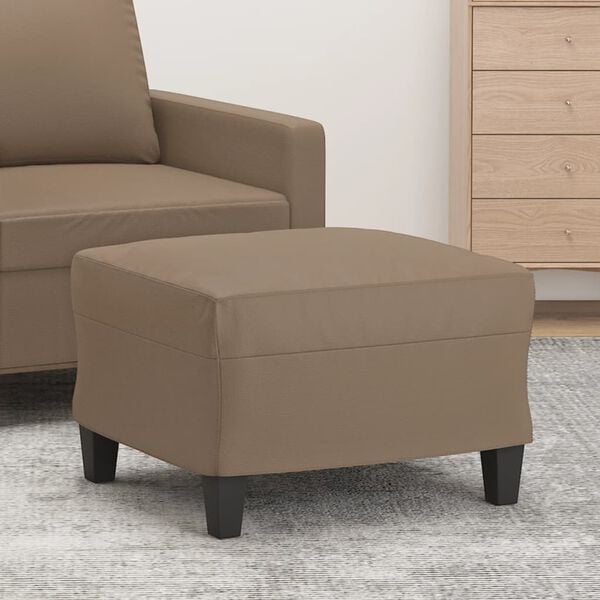 vidaXL Υποπόδιο Καπουτσίνο 60x50x41 εκ. από Συνθετικό Δέρμα
