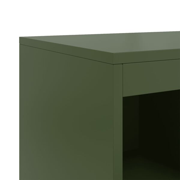 vidaXL Ντουλάπι Πράσινο Λαδί 100,5x39x107 εκ. από Ατσάλι