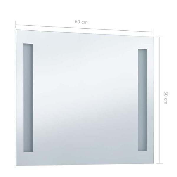 vidaXL Καθρέφτης Μπάνιου Τοίχου με LED 60 x 50 εκ.