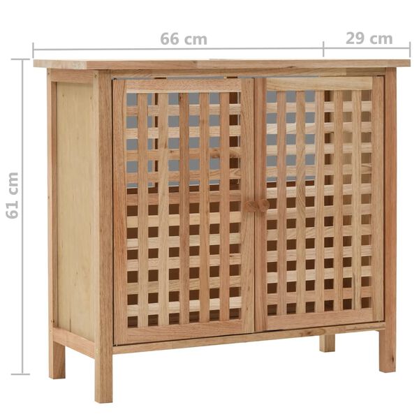 vidaXL Έπιπλο Μπάνιου 66 x 29 x 61 εκ. από Μασίφ Ξύλο Καρυδιάς