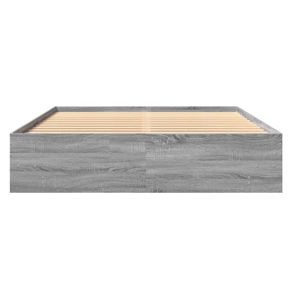 vidaXL Πλαίσιο Κρεβατιού Γκρι Sonoma 150x200 εκ. Επεξεργασμένο Ξύλο