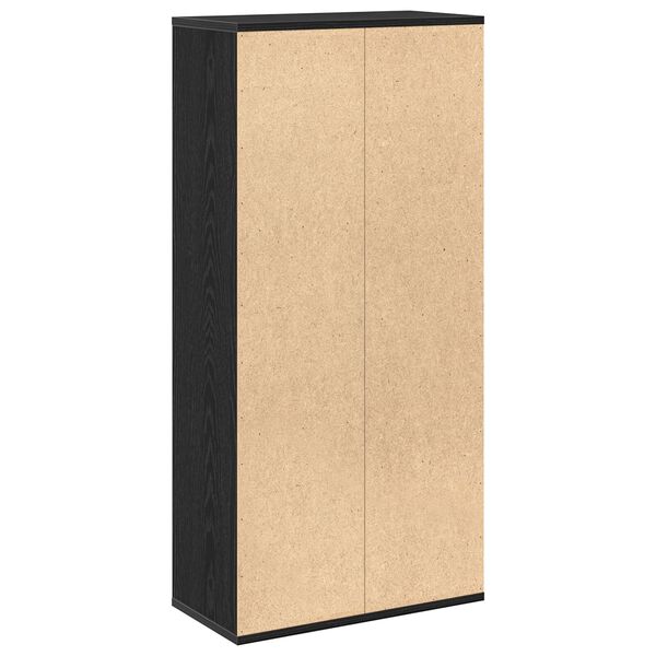 vidaXL Ράφι Μαύρη Δρυς 50x25x105 εκ Επεξεργασμένο ξύλο