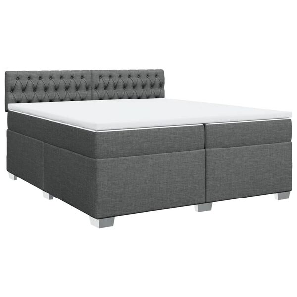 vidaXL &Kappa;&rho;&epsilon;&beta;ά&tau;&iota; Boxspring &mu;&epsilon; &Sigma;&tau;&rho;ώ&mu;&alpha; &Sigma;&kappa;&omicron;ύ&rho;&omicron; &Gamma;&kappa;&rho;&iota; 200x200 &epsilon;&kappa;. &Upsilon;&phi;&alpha;&sigma;&mu;ά&tau;&iota;&nu;&omicron;
