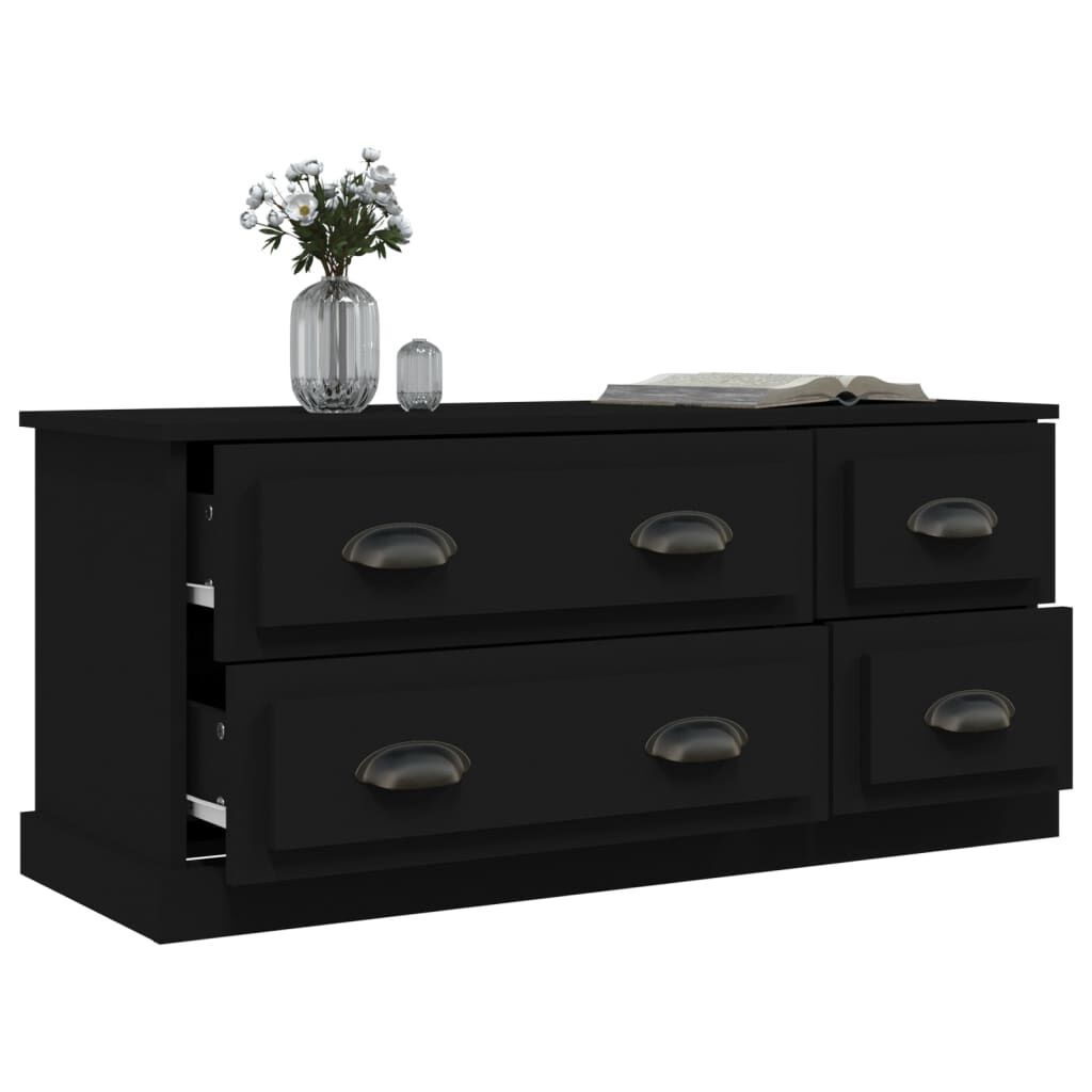 vidaXL Έπιπλο Τηλεόρασης Μαύρο 100x35,5x45εκ. Επεξ. Επεξεργασμένο Ξύλο