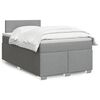 vidaXL Κρεβάτι Boxspring με Στρώμα Ανοιχτό Γκρι 120x200 εκ. Υφασμάτινο