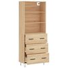 vidaXL Ντουλάπι Sonoma δρυς 69,5 x 34 x 180 εκ. από Επεξεργασμένο Ξύλο