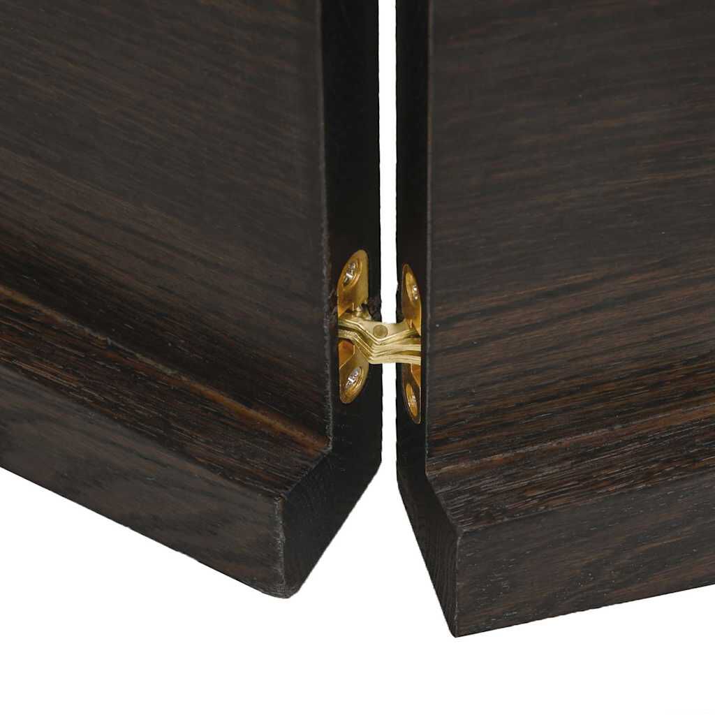 vidaXL Ράφι Τοίχου Σκούρο Καφέ 180x40x(2-4) εκ. Επεξ. Μασίφ Ξύλο Δρυός
